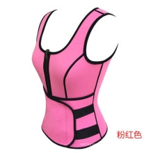 Sweat Fitness Sports Vest Zipper Abdomen Corset Waistband Women's